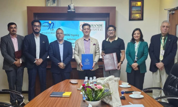 नेशनल लाईफ र ग्राण्डी इन्टरनेशनल हस्पिटल बिच मेडिकल सेवा सम्झौता 