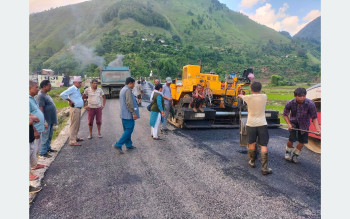 पर्वतको लुङ्खु– हुवास सडक कालोपत्र सम्पन्न