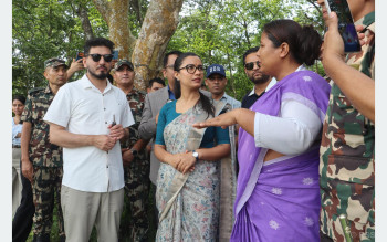 तीन मन्त्रीद्वारा माडी जाने सडक निरीक्षण