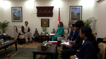 परराष्ट्रमन्त्री राणा र भारतीय विदेश सचिव मिश्रीबीच भेटवार्ता