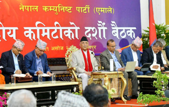 एमाले केन्द्रीय कमिटी बैठकः ५० जना केन्द्रीय सदस्यको सुझाव प्रस्तुत