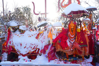 हिउँले ढाकियो पाथीभरा क्षेत्र [तस्बिरहरु]