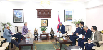 परराष्ट्रमन्त्री शिशिर खनाल र युरोपेली राजदूत भेरोनिक लोरेन्जाबिच भेटवार्ता