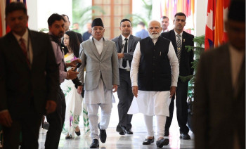 प्रधानमन्त्री प्रचण्डको सम्मानमा समकक्षी मोदीको दिवा भोज