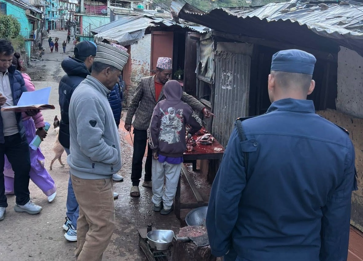 मान्मा बजारका अधिकांस मासु पसल मापदण्ड विपरित