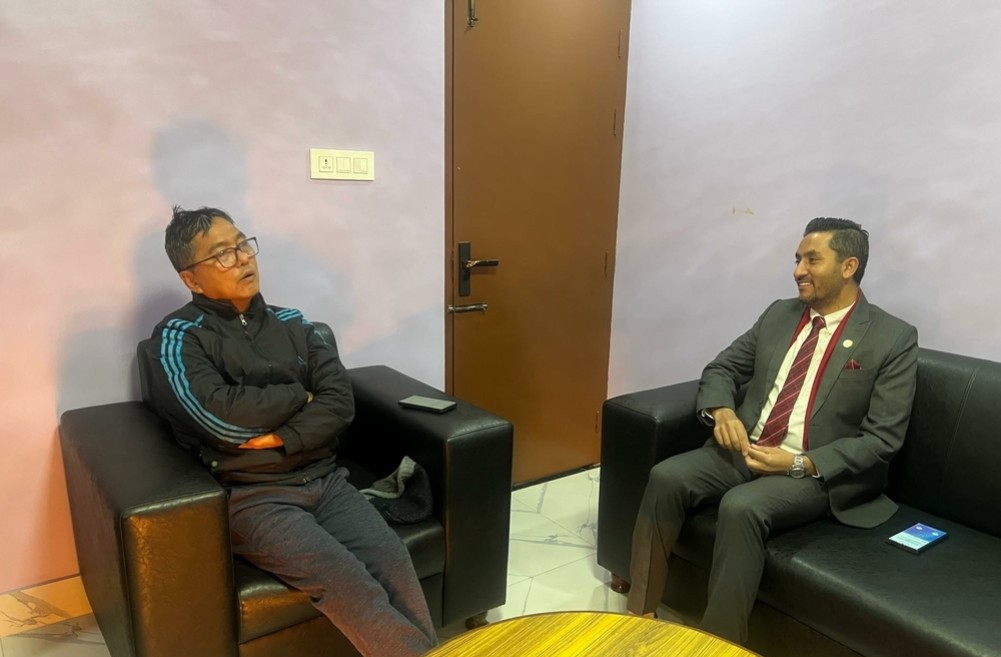 सञ्चारमन्त्री खरेल र राप्रपा अध्यक्ष लिङ्देनबीच भेटवार्ता