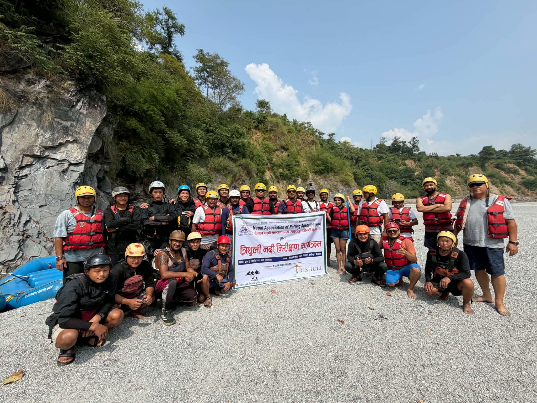 बाढीपछि त्रिशूलीको र्‍याफ्टिङ रुट निरीक्षण, व्यवसाय सञ्चालन गर्न सकिने निष्कर्ष