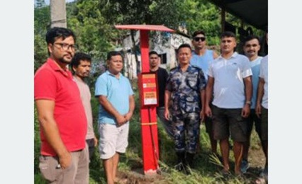 चितवनको सिमलताल र धादिङको चरौँदीमा विपद्को सूचना दिने उपकरण जडान