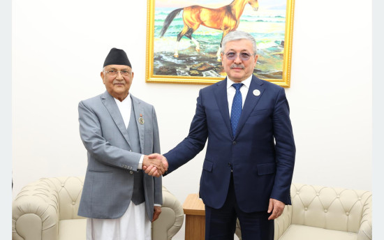 प्रधानमन्त्री ओली र किर्गिज गणतन्त्रका मन्त्रिपरिषद्का अध्यक्ष कासिमालिभबीच भेटवार्ता