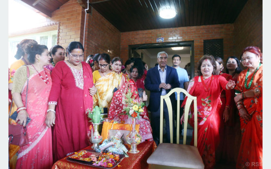 सभापति देउवा निवासमा मनाइयो गौरा पर्व