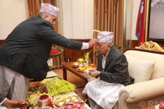 राष्ट्रपतिले लगाए टीका