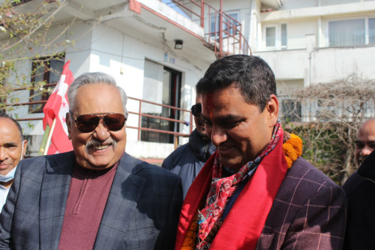 कांग्रेस महामन्त्री पौडेललाई वरिष्ठ कलाकार शाहले भने- 'अल द बेष्ट'