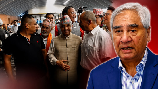 देउवाको स्वागत गर्न विमानस्थलमा नेता कार्यकर्ताको भिड