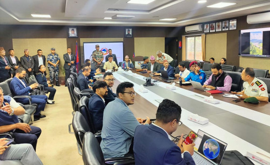 भोटेकोशीमा ठूलो बाढीपछि मनसुन प्रतिकार्य कमाण्ड पोष्टको आकस्मिक बैठक जारी
