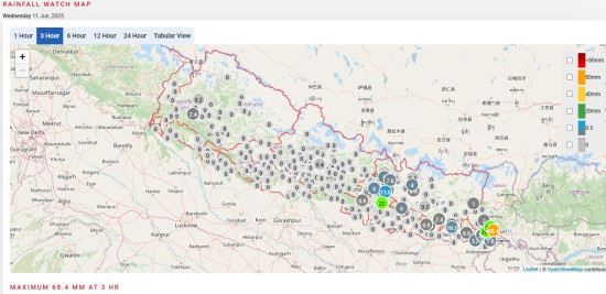 चट्याङसहितको वर्षा गराउने प्रणाली दक्षिण-पश्चिमतर्फ सर्दै, सतर्कता अपनाउन अनुरोध 