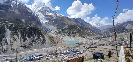 गंगापूर्ण हिमाल, ग्लेसियर र ताल
