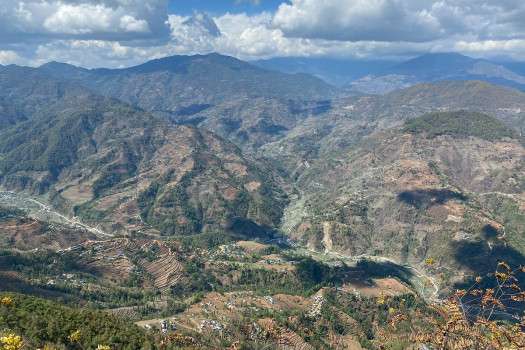नुवाकोटको म्यागङबाट देखिएको विभिन्न स्थानको बस्ती