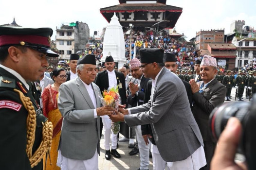 राष्ट्रपति पौडेलले गरे ईन्द्रजात्रा अवलोकन