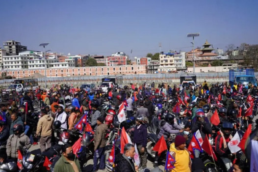 भ्रष्टाचारविरुद्ध आम जनता पार्टीको मोटरसाइकल र्‍याली 