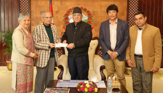 जाजरकोटका भूकम्पपीडितलाई नेसपाबाट १० लाख सहयोग