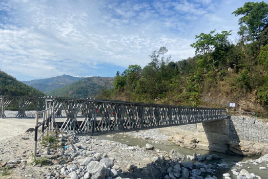 स्याङ्जाको दरौँ खोलामा 'ट्रस ब्रिज' निर्माण