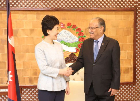 प्रधानमन्त्रीसँग चिनियाँ उपमन्त्रीको शिष्टाचार भेट