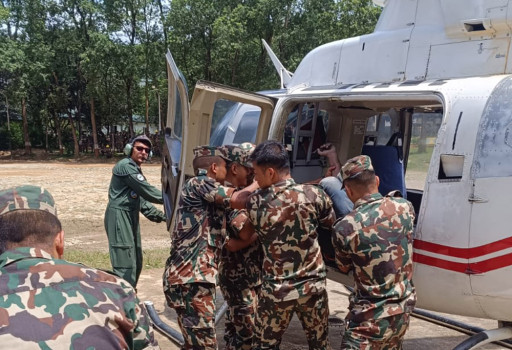 भोटेकोशी बाढीपछि उद्धार शुरु, १२ हेलिकप्टर परिचालन
