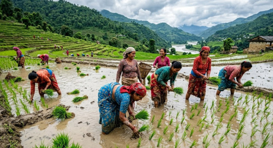 देशभर ९६ प्रतिशत धान रोपाइँ, सुदूरपश्चिममा शतप्रतिशत