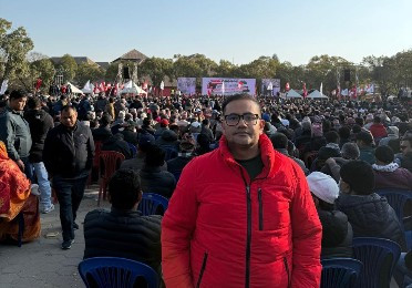 खस आर्यतर्फ कांग्रेस महाधिवेशन प्रतिनिधि बन्न राजीव लामिछाने मैदानमा