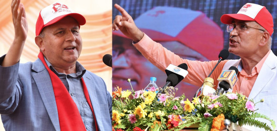 ओली साक्षी राख्दै पौडेल र पोखरेलले भने -  एमालेभित्र नेतृत्व, नीति र विधिमा प्रश्‍न छैनन् 