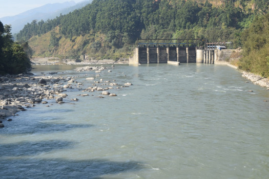 त्रिशूली जलविद्युत केन्द्रको बाधस्थल 