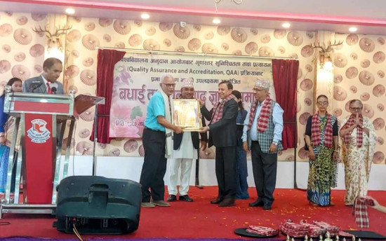 कोटेश्वर क्याम्पसका संस्थापकहरू सम्मानित 