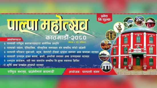 पाल्पाली संगमले काठमाडौंमा महोत्सव गर्ने 