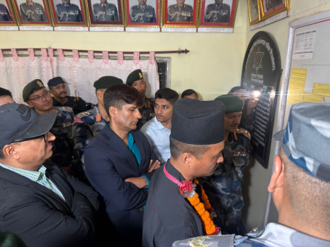 गृहमन्त्री गुरुङद्वारा प्रहरी बल विपद् व्यवस्थापन तालिम शिक्षालय चितवनको अवलोकन