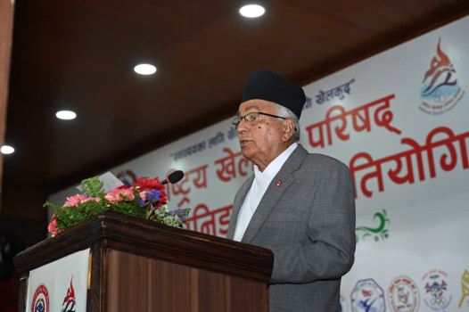खेल क्षेत्रमा भविष्य सुरक्षित छ भन्ने भावना जगाउन राज्यले प्राथमिकता दिनुपर्छ : राष्ट्रपति पौडेल