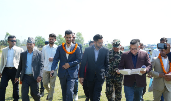 शिक्षामन्त्री पोखरेलबाट फाप्ला क्रिकेट मैदानको अवलोकन, प्राथमिकतामा राखेर काम गर्ने प्रतिबद्धता