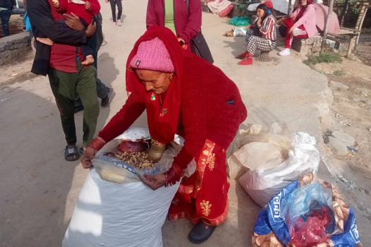 ४५ वर्षदेखि बदाम बेचिरहेकी शिवमाया भन्छिन् - हातखुट्टा चलुन्जेल काम गर्नुपर्छ