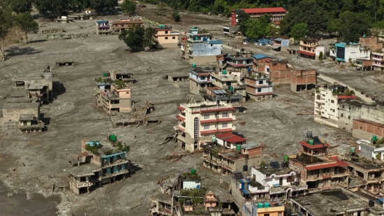 ड्रोनबाट देखिएको देवीघाटको कहालीलाग्दो दृश्य