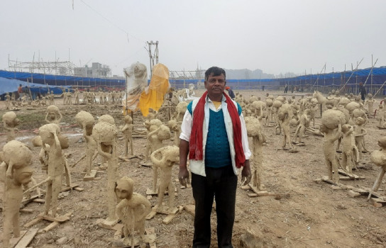 महायज्ञका लागि एक हजार ११ मूर्ति बनाउँदैछन् बलिराम