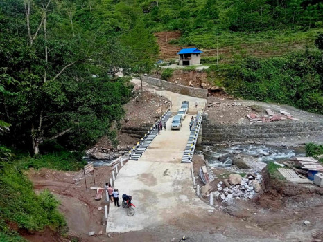 भोजपुरको चिरखुवा खोलामा पक्की निर्माण