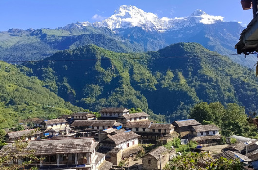 पर्यटक लोभ्याइरहने घान्द्रुक, गुरुङ समुदायको जीवन्त संग्रहालय