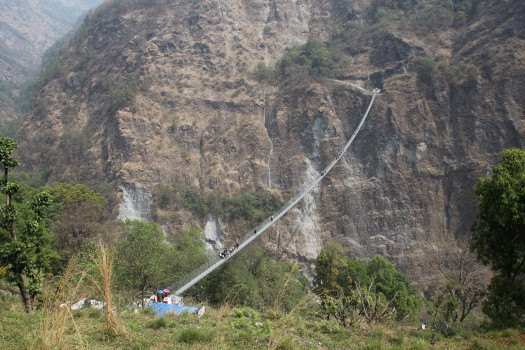 ट्वाङखोलामा ४६ लाखको लागतमा पुल निर्माण हुँदै