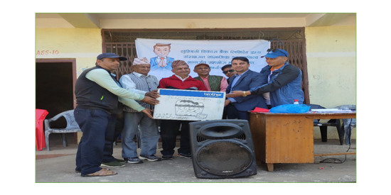 लुम्बिनी विकास बैंकद्वारा चन्द्रज्योति माविलाई प्रिन्टर हस्तान्तरण