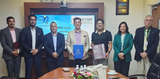 नेशनल लाइफ र ग्रान्डी इन्टरनेशनल हस्पिटलबीच मेडिकल सेवा सम्झौता