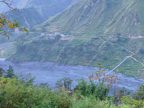 बूढीगण्डकीमा आएको बाढीको जोखिम मुग्लिनसम्म, सतर्क रहन प्रहरीले माइकिङ गर्दै