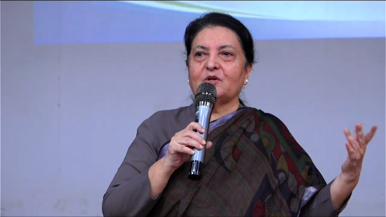 भौगोलिक रूपले मात्रै होइन, राजनीतिक रूपले पनि हामी संवेदनशील क्षेत्रमै छौँ : पूर्वराष्ट्रपति भण्डारी [भिडियो]