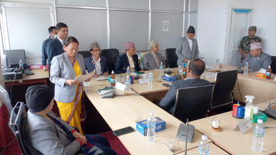 नवनिर्वाचित सभापति राईद्वारा शपथ