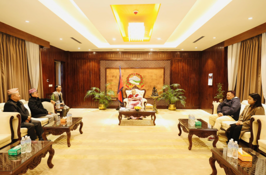 प्रधानमन्त्री कार्कीसँग राप्रपा अध्यक्ष लिङ्देनको भेट