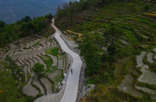 ट्रयाक खुलेको १५ वर्षपछि नेप्टेचौर-पात्लेखेत सडक स्तरोन्नति