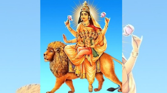 आज दसैंको पाँचौं दिन, स्कन्दमाता भगवतीको पूजा गरिँदै